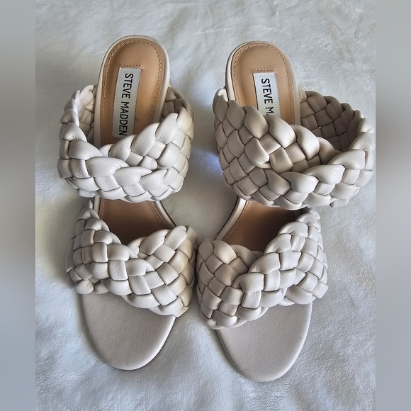 Steve Madden Sandals 7.5M Twisted Heeled - Picture 2 of 8